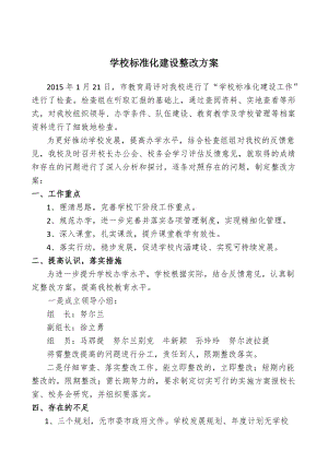 学校标准化建设整改方案.doc