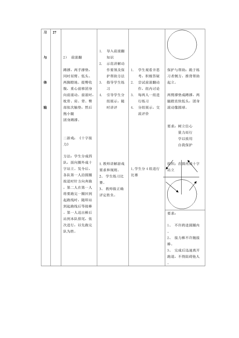 小学三年级体育课 《前滚翻》教学设计.doc_第3页