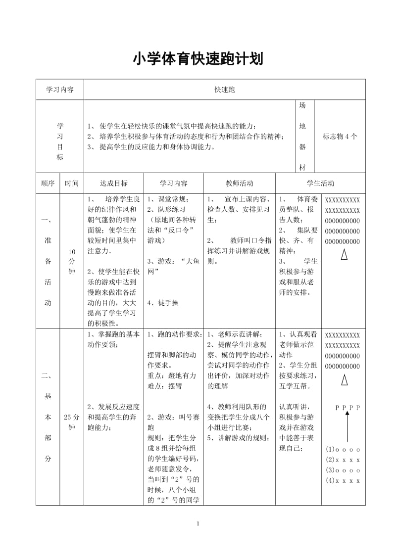 小学体育《快速跑》教学设计.doc_第1页