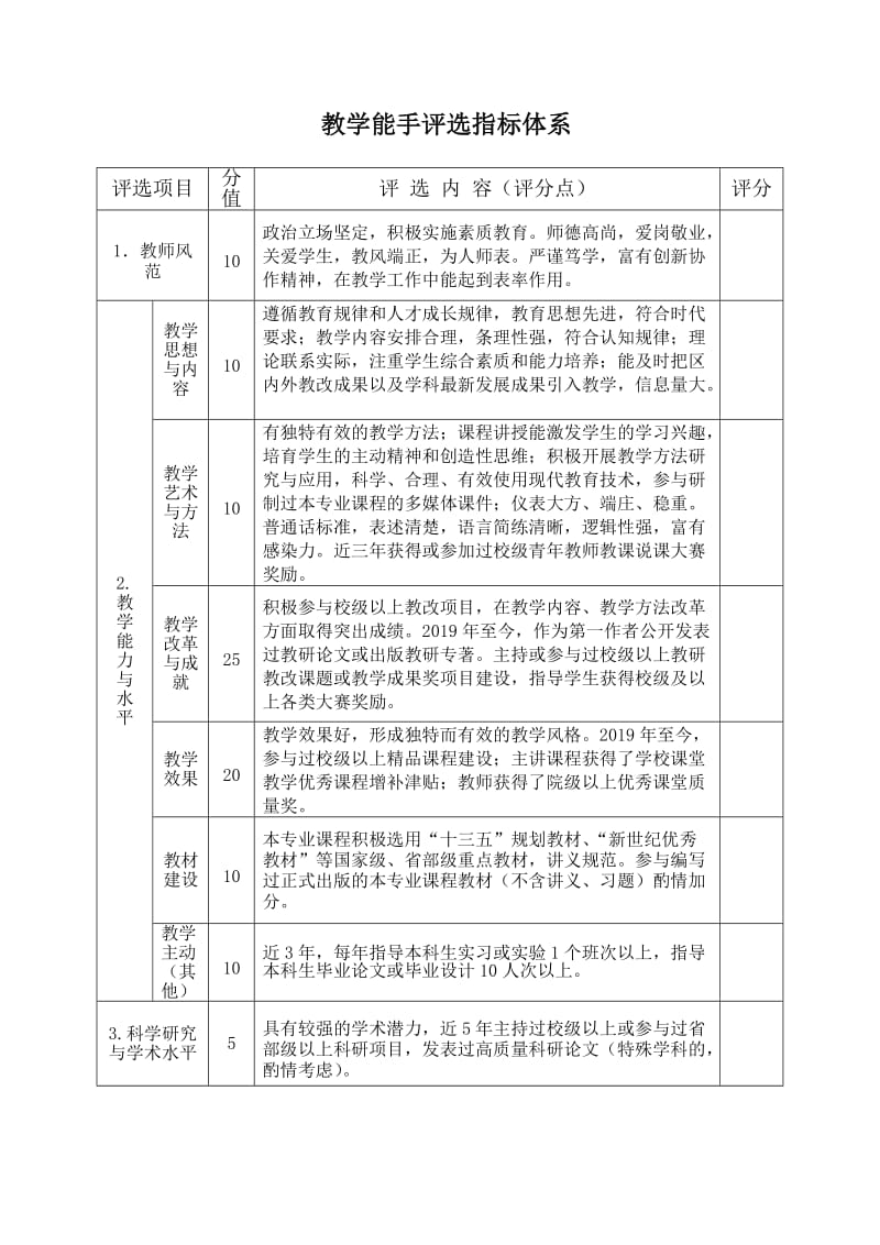 教学能手评选指标体系.doc_第1页