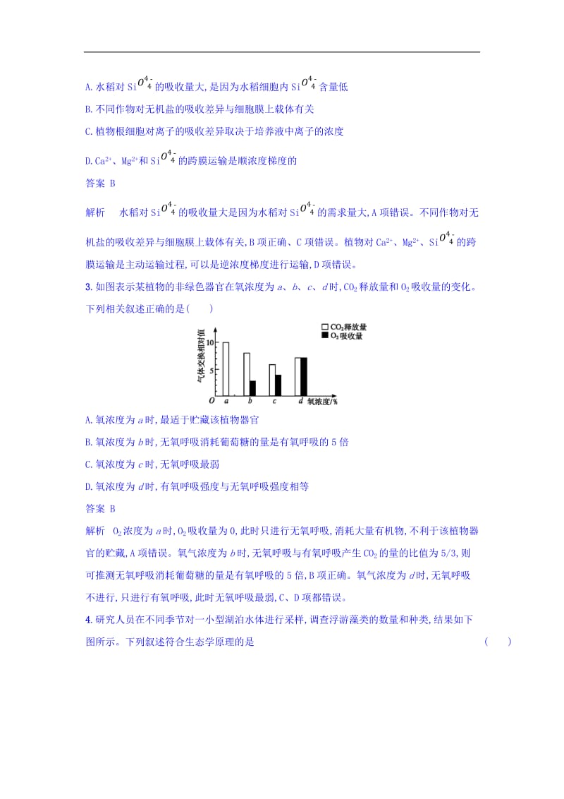 2020年高考生物二轮复习 题型专项练四 直方图类 Word版含答案.doc_第2页