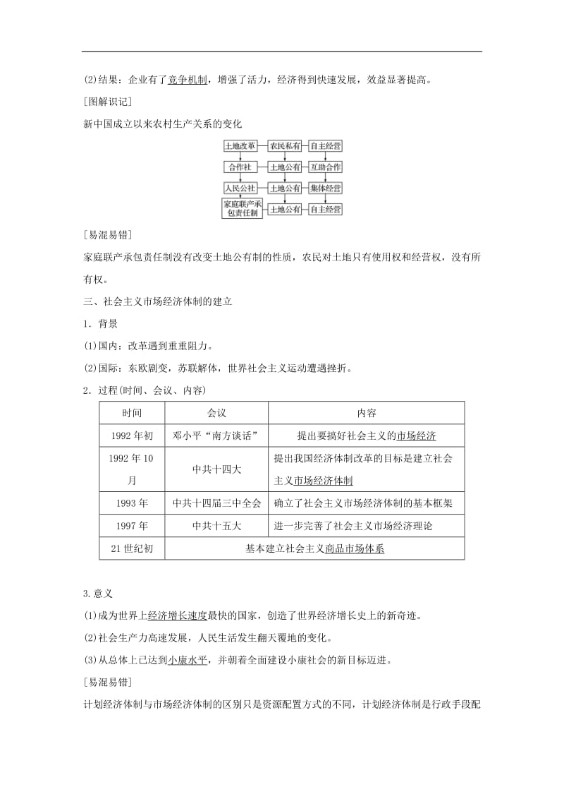 2019_2020学年度高中历史第四单元中国特色社会主义建设的道路第12课从计划经济到市抄济学案新人教版必修2.doc_第3页