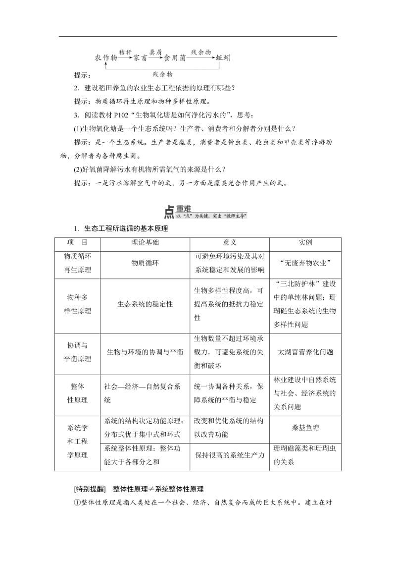 2019-2020学年高中生物苏教版选修3教学案：第四章 第一节 生态工程及其原理 Word版含答案.doc_第3页