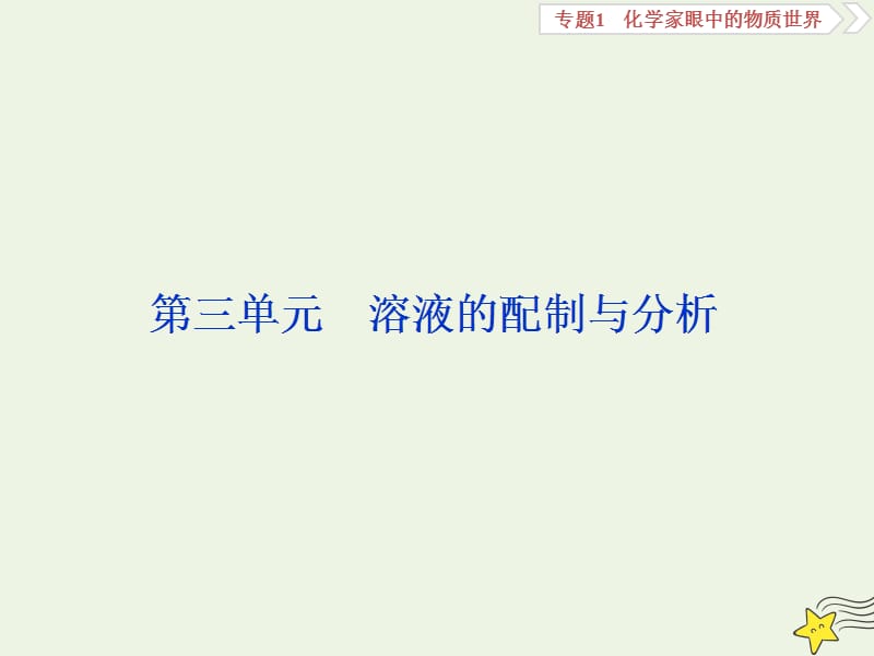 （浙江选考）2020版高考化学一轮复习课件：专题1第三单元溶液的配制与分析课件.ppt_第1页