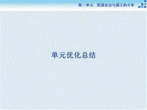 2019-2020学年高中历史人教版选修2课件：第二单元 英国议会与国王的斗争 单元优化总结.ppt