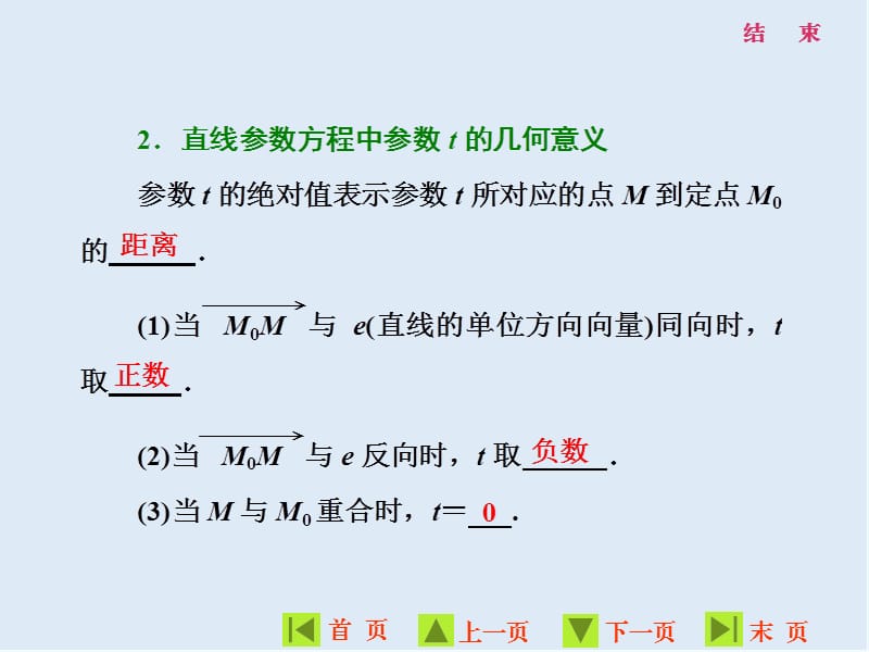 2019-2020学年高二数学人教A版选修4-4课件：第二讲 三 直线的参数方程 .ppt_第3页