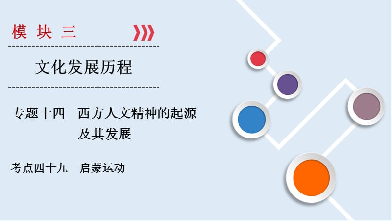 2019大一轮高考总复习历史（人民版）课件：考点49 启蒙运动.ppt_第1页