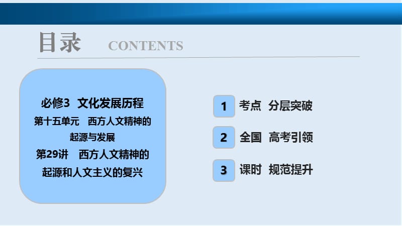 2019版一轮优化探究历史（北师大版）课件：必修3 第15单元 第29讲 西方人文精神的起源和人文主义的复兴 .ppt_第3页