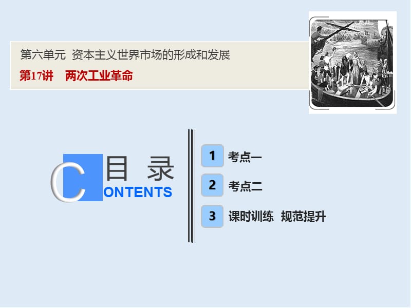 2019版一轮优化探究历史（人教版）课件：第六单元 第17讲　两次工业革命 .ppt_第1页