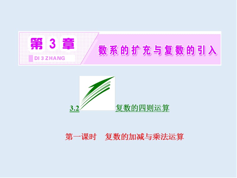 2019-2020学年高二数学苏教版选修2-2课件：第3章 3.2 第一课时 复数的加减与乘法运算 .ppt_第2页