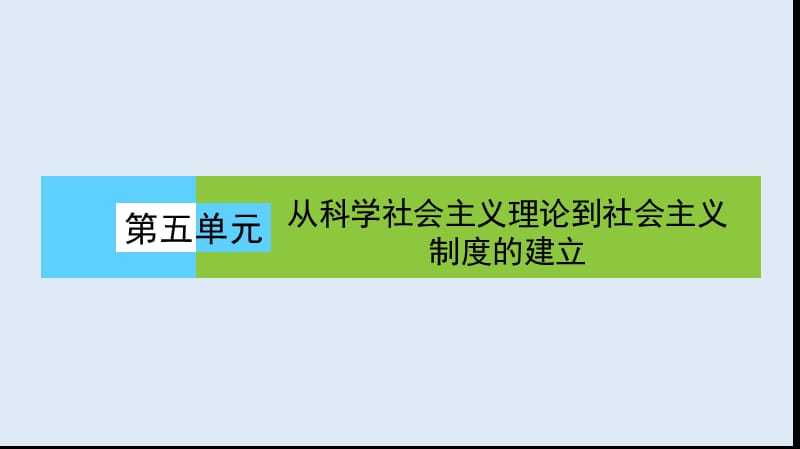 2019-2020版人教版高中历史必修一课件：《第五单元 从科学社会主义理论到社会主义制度的确立》5.18.ppt_第1页