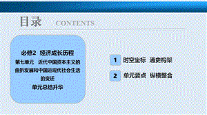 2019版一轮优化探究历史（北师大版）课件：必修2 第7单元 单元总结升华 .ppt