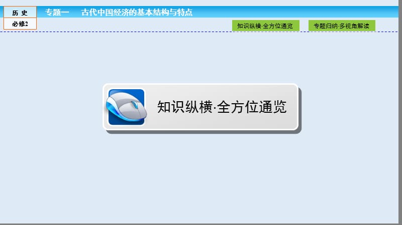 2019-2020学年高中历史同步导学人民版必修二课件：专题一 古代中国经济的基本结构与特点1 专题高效整合 .ppt_第2页