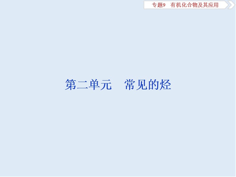 2020版江苏高考化学总复习课件：专题9 2 第二单元　常见的烃 .ppt_第1页