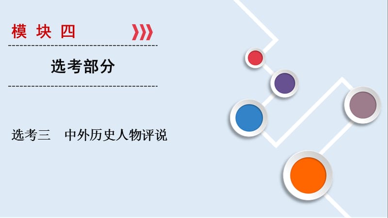 2019大一轮高考总复习历史（人民版）课件：选考3 中外历史人物评说.ppt_第1页