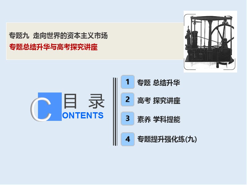 2019版一轮优化探究历史（人民版）课件：专题九 专题总结升华与高考探究讲座 .ppt_第1页