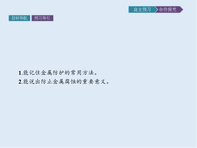 2019-2020学年化学高中人教版选修1课件：第三章　第二节　第二课时　金属的防护 .pptx_第2页