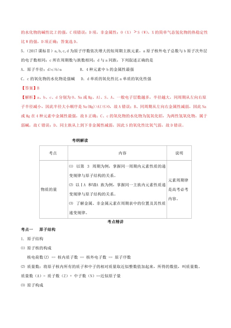 2020年领军高考化学真题透析专题5.2元素周期律精讲深剖含解析2.doc_第3页