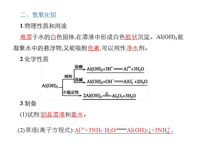 2019年秋高中化学人教版必修1 同步课件（系列一）：第三章 第2节 铝的重要化合物 .ppt_第3页