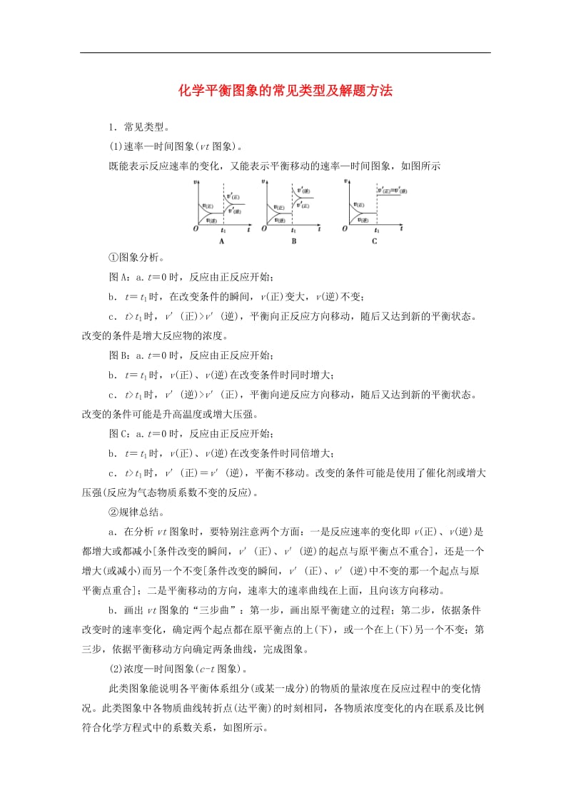 2019年高中化学第2章专题讲座四化学平衡图象的常见类型及解题方法含解析鲁科版选修4.doc_第1页