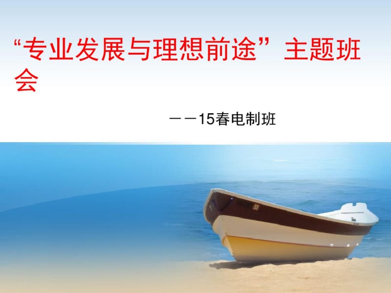 专业发展与前途理想主题班会综述.pdf_第1页