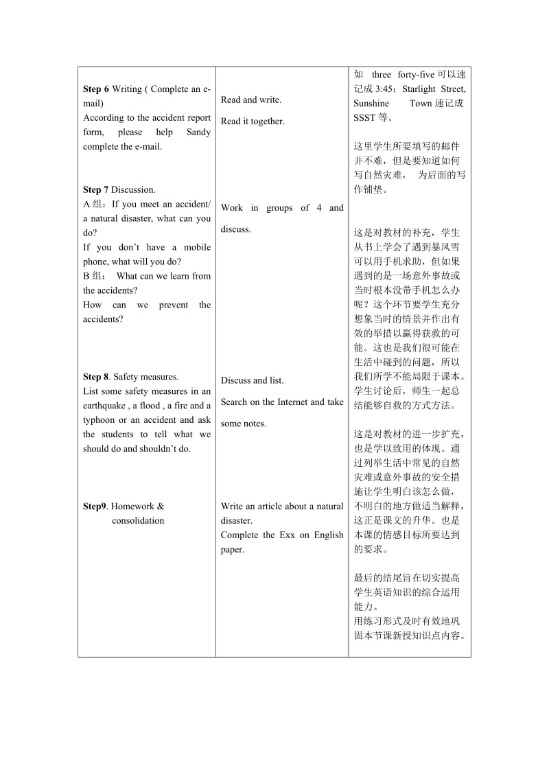 8A Unit 6 Natural disasters教学案.doc_第3页