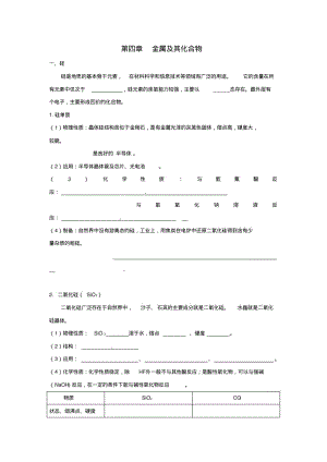 高中化学人教版必修1第四章非金属及其化合物章末复习学案.pdf