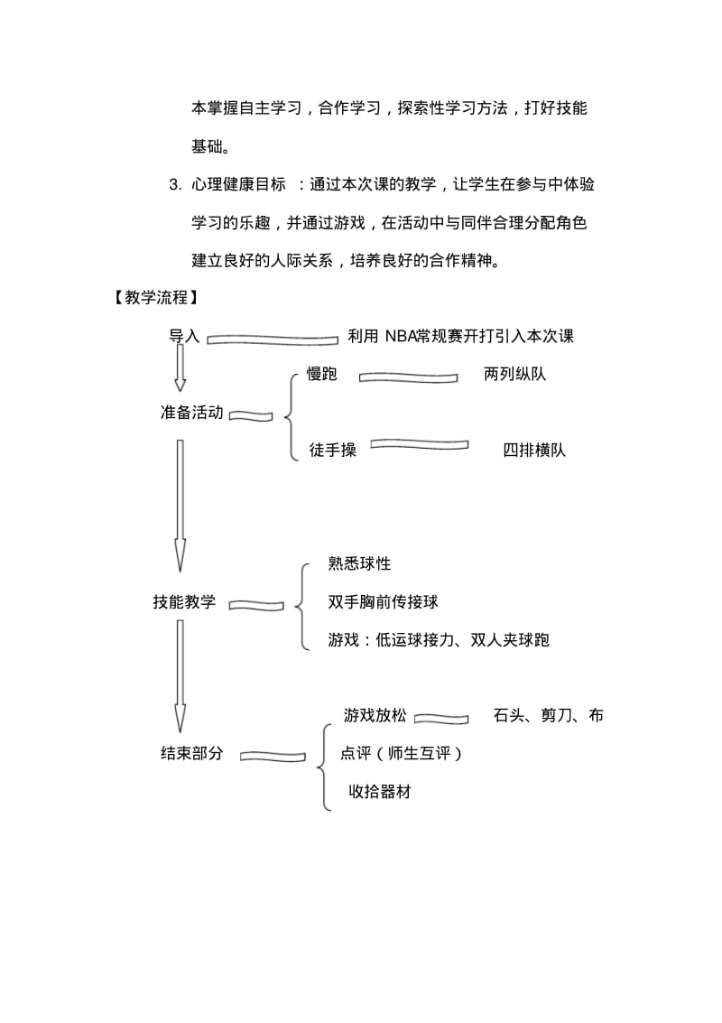 小学体育《篮球双手胸前传接球》教案设计.pdf_第2页