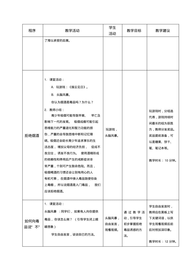 小学生预防毒品专题教育教案-拒绝毒品诱惑.pdf_第2页