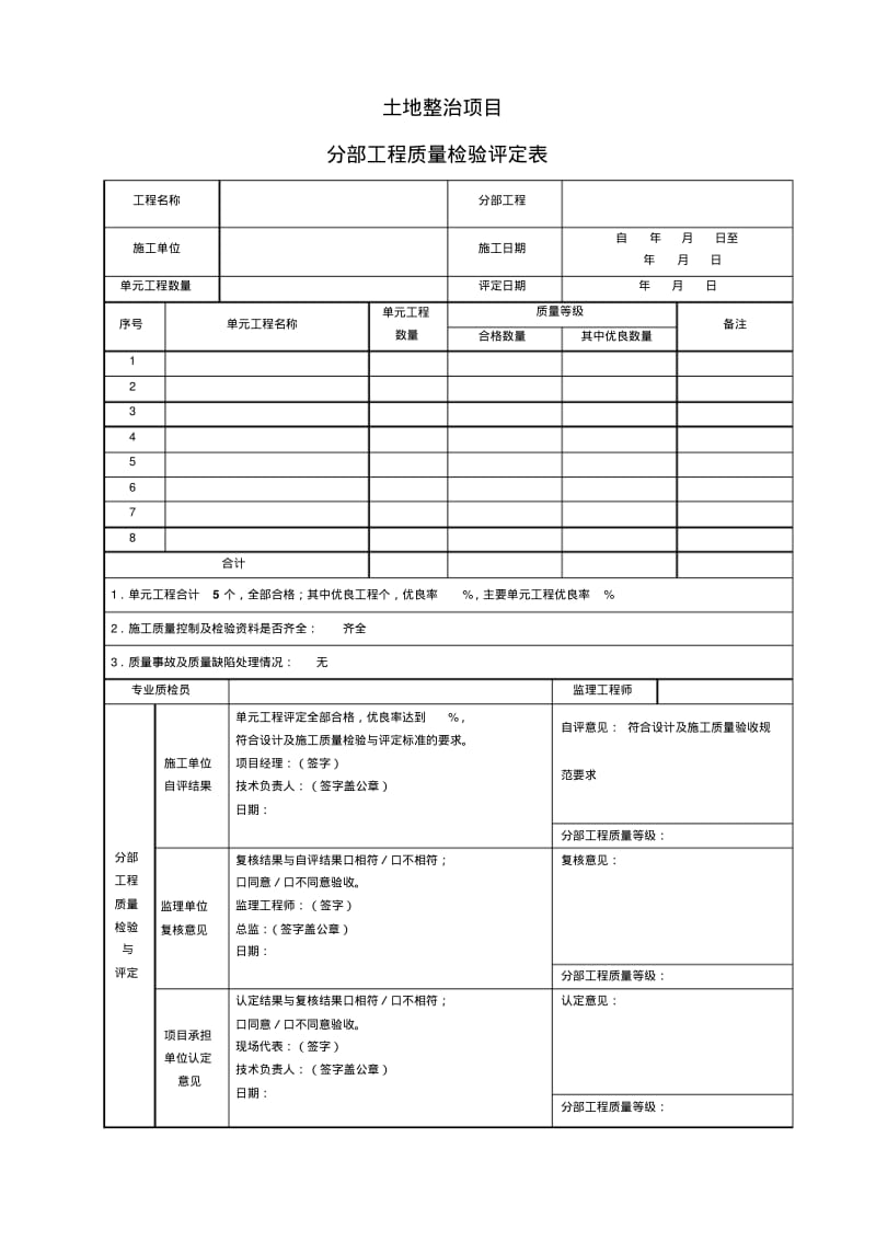 土地整治工程质量检验与评定规程TDT10412013评定表.pdf_第3页