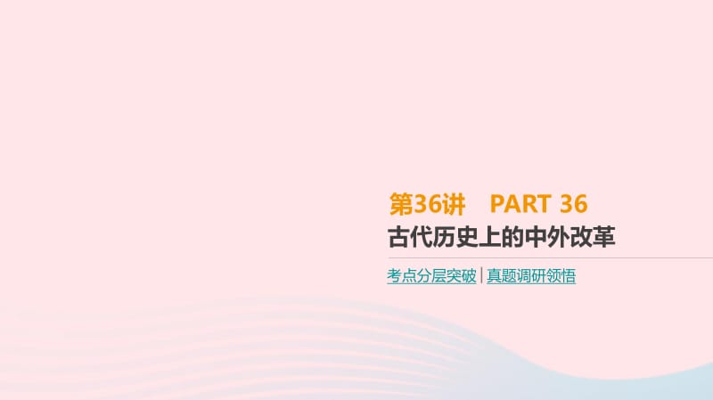 2019年高考历史一轮复习历史上重大改革回眸第36讲古代历史上的中外改革课件新人教版选修1201901184263.pdf_第1页