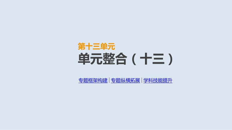 2019年高考人教版历史一轮复习课件：单元整合（十三） .pdf_第1页