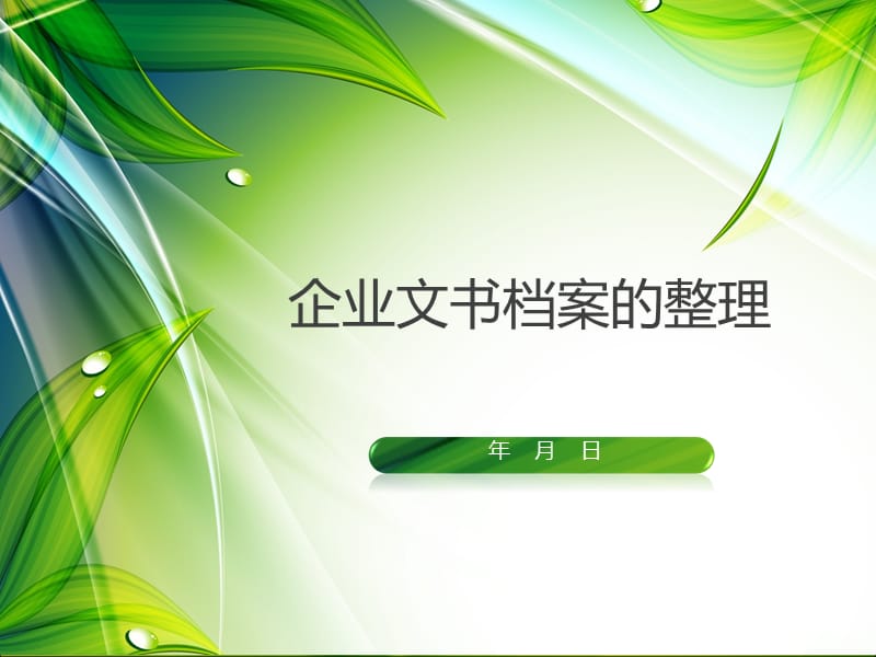 企业文书档案的整理.ppt_第1页