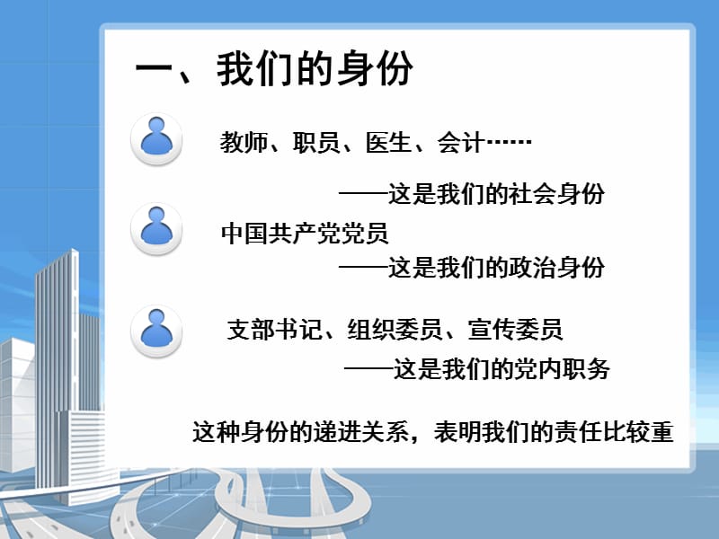 身份、组织、职责、思路——怎样做好一名基层党务工作者.ppt_第3页