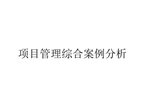 项目管理综合案例分析解析.pdf