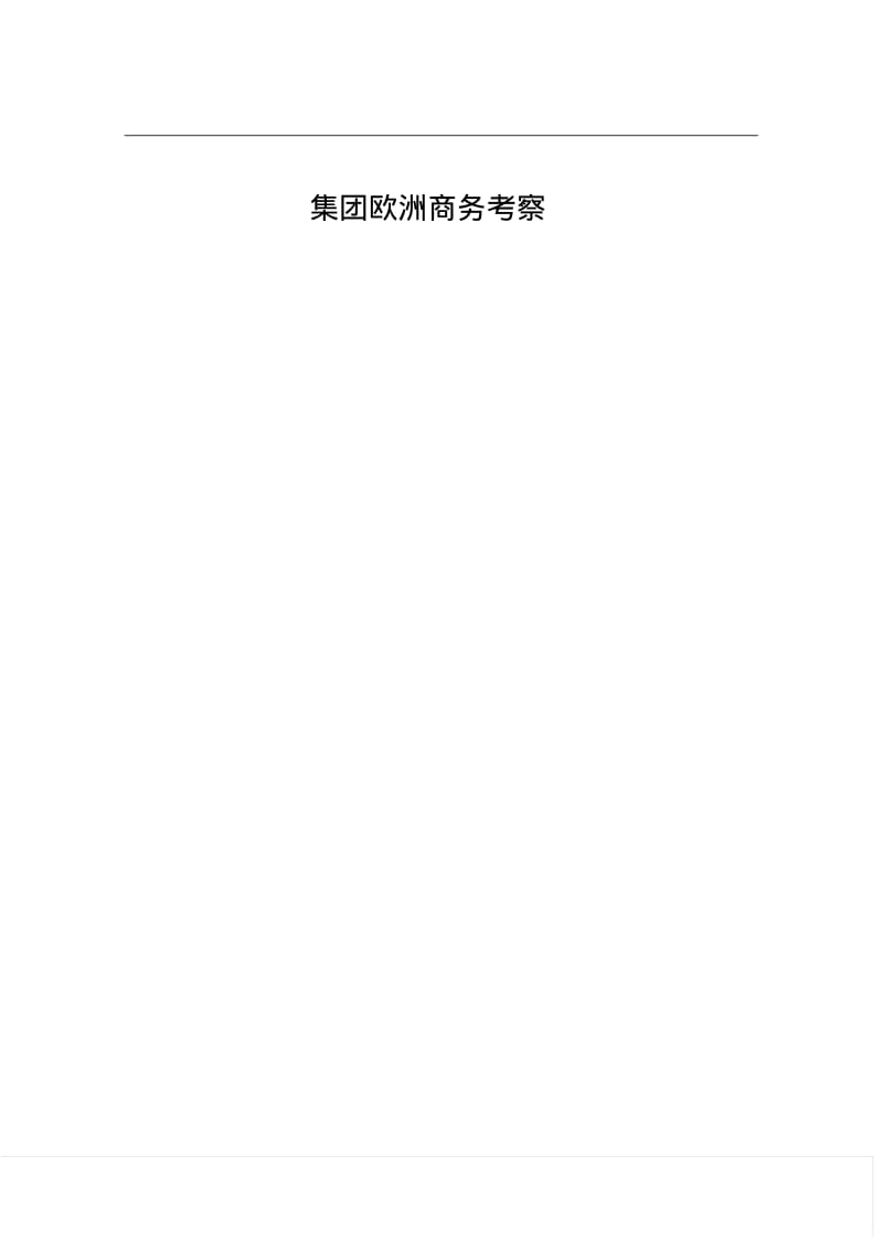 集团欧洲商务考察出行手册教材.pdf_第1页