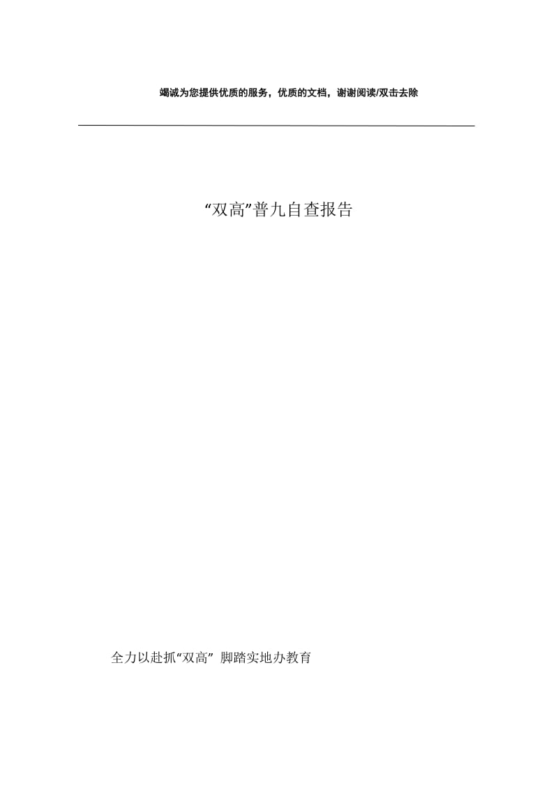 “双高”普九自查报告.docx_第1页