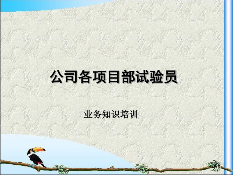 公司各项目部试验员培训.pdf_第1页