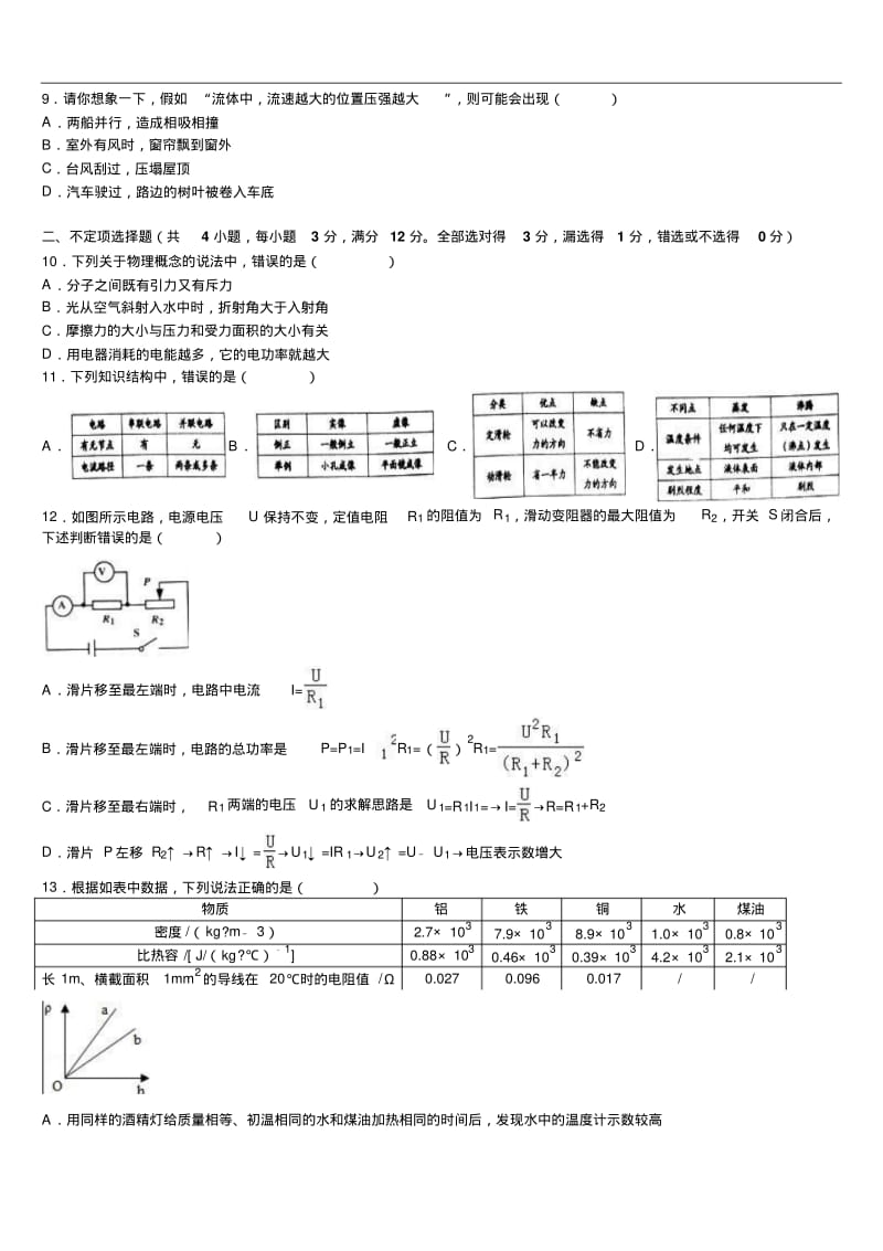 山东省青岛市胶州市2018年中考物理一模试卷(含答案解析).pdf_第2页