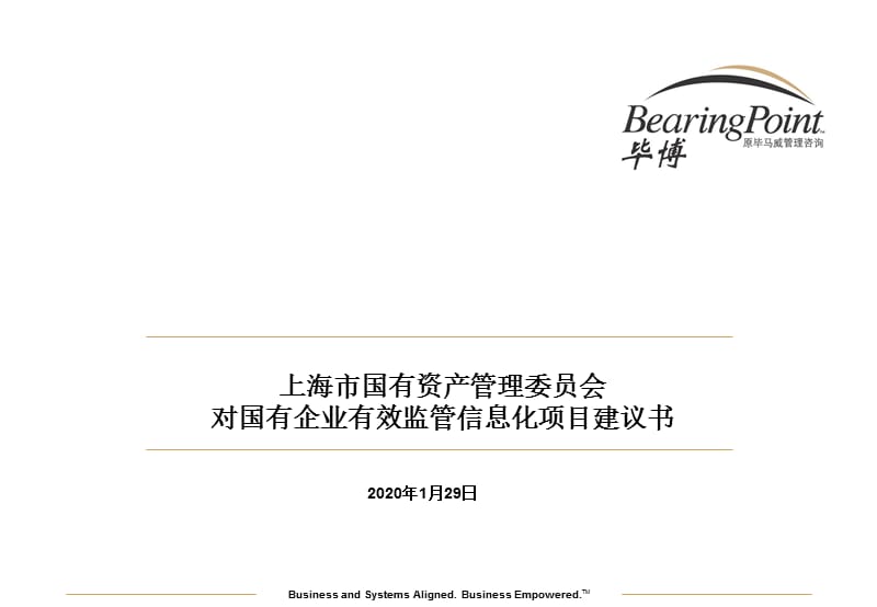 上海市国有资产管理委员会对国有企业有效监管信息化项目建议书.ppt_第1页