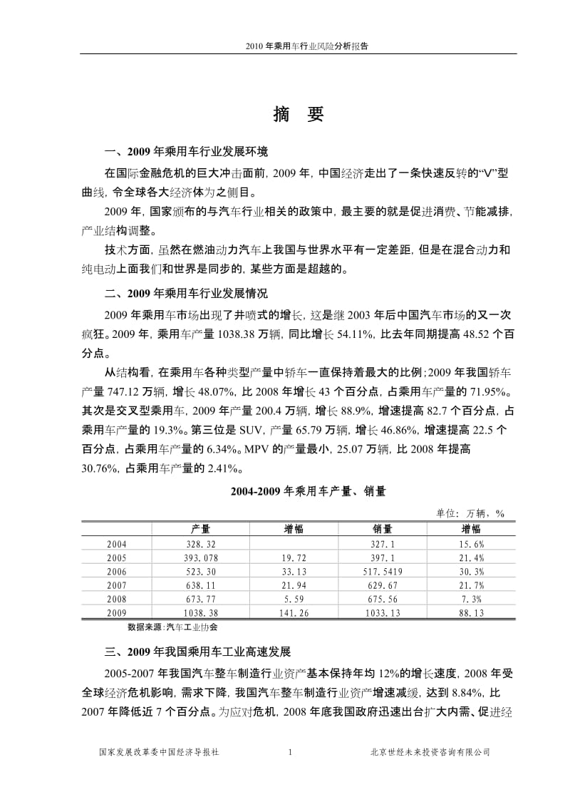 乘用车行业风险分析报告.doc_第1页