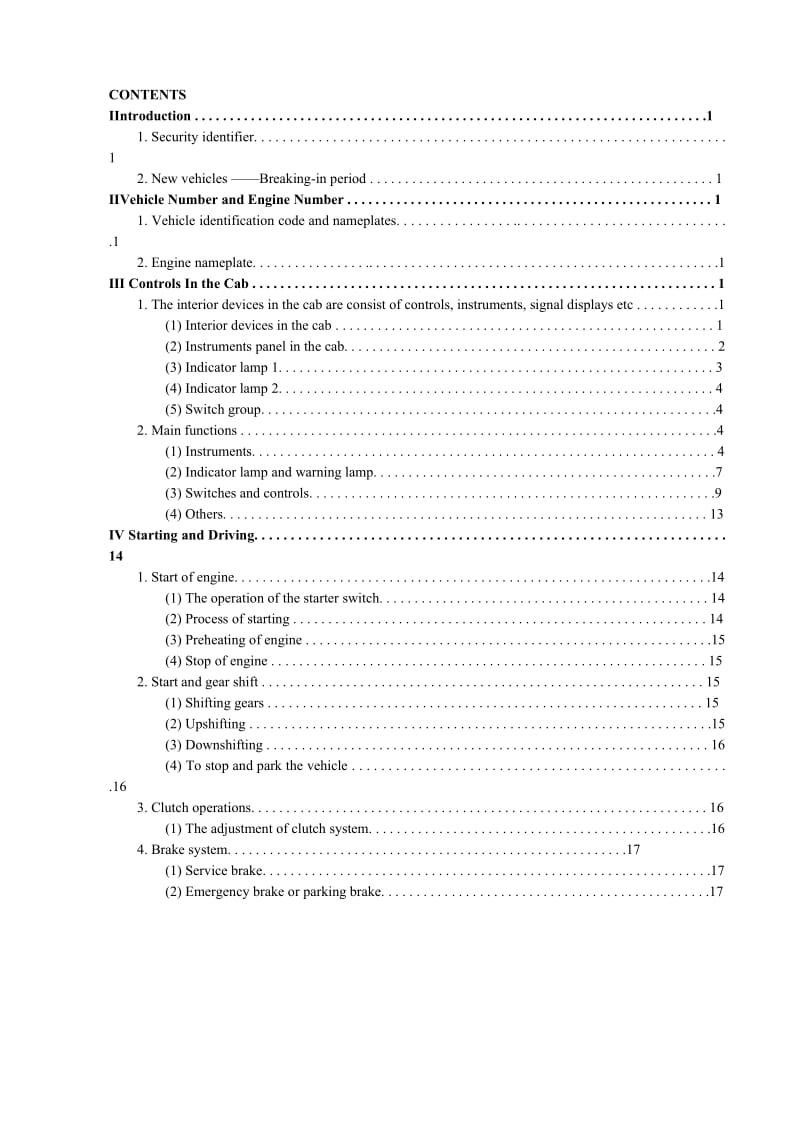 Operation and Maintenance Manual of Special Truck Crane Chassis BCW5481JQZ Emission Level EURO Ⅲ.doc_第3页