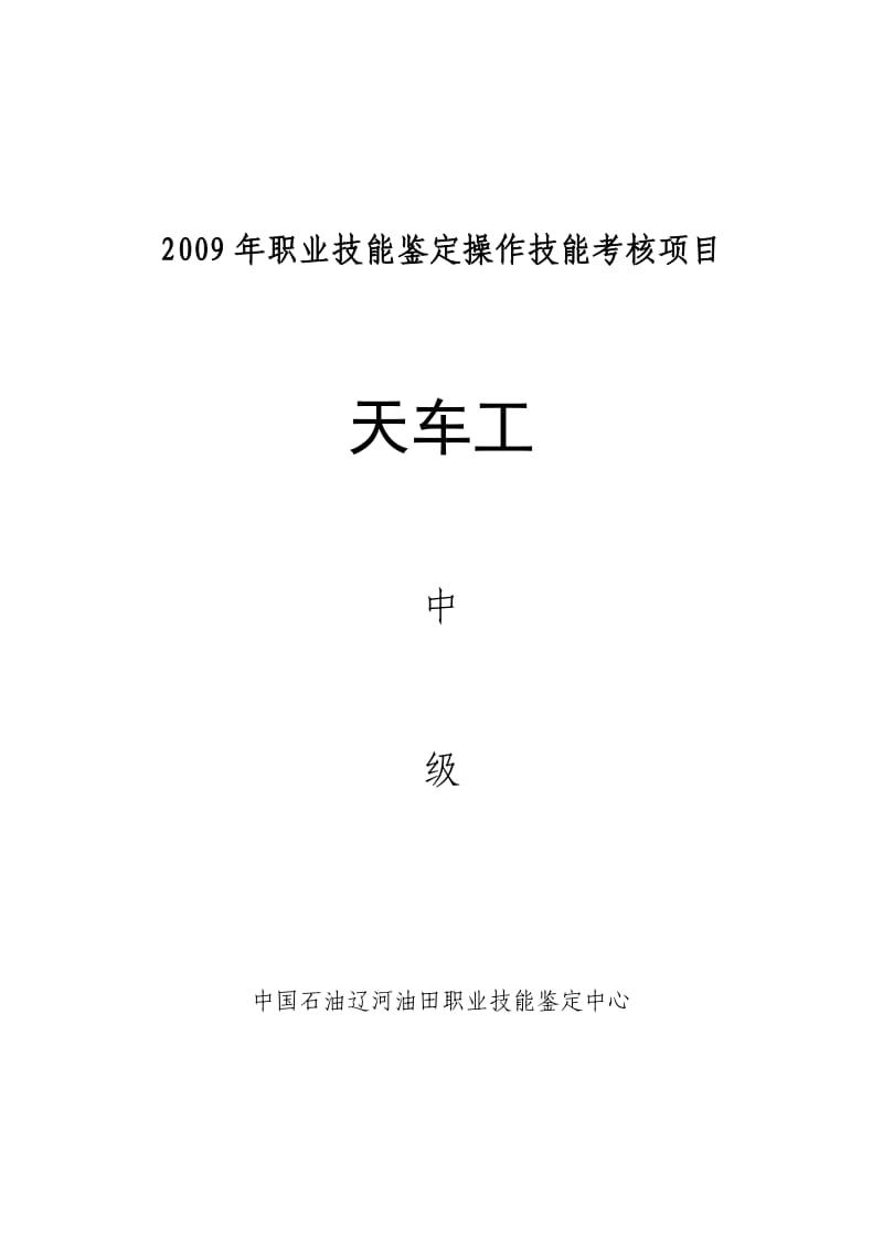 职业技能鉴定操作技能考核项目-天车工（中级） .doc_第1页