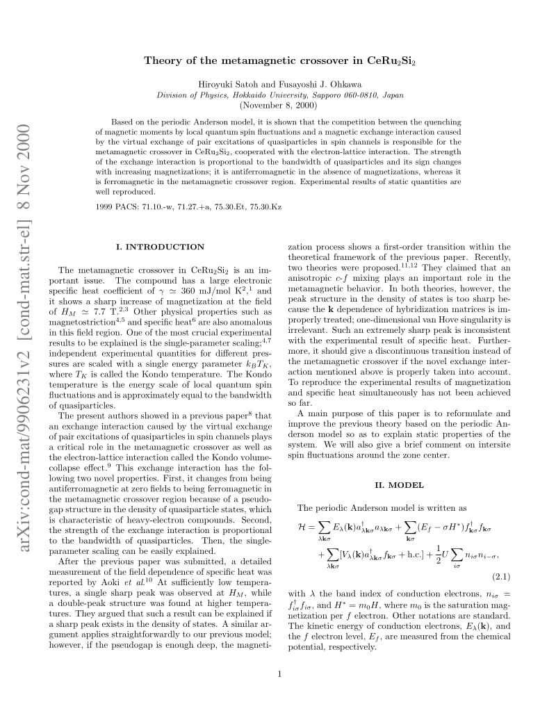 Theory of the metamagnetic crossover in CeRu_2Si_2.pdf_第1页