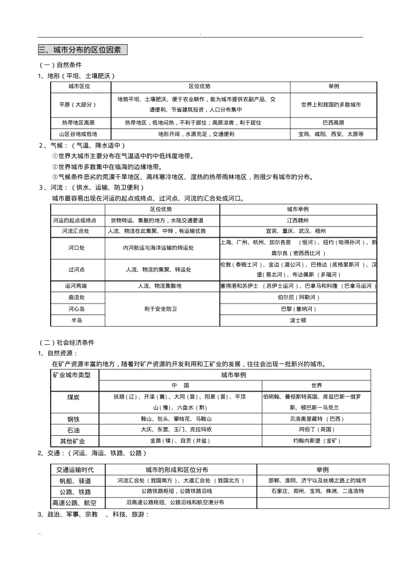 高考地理复习知识点—城市城市化专题精品.pdf_第2页