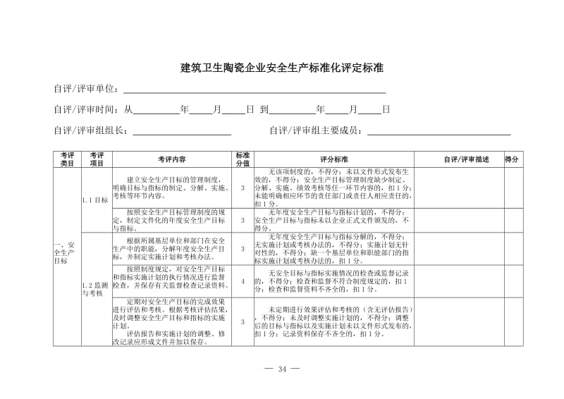 建筑卫生陶瓷企业安全生产标准化评定标准.doc_第3页