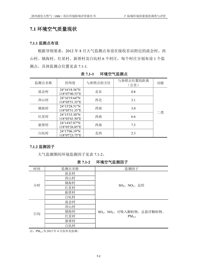 环境影响评价报告全本公示，简介：7 陆域环境质量现状调查(接收站项目0724).doc_第2页