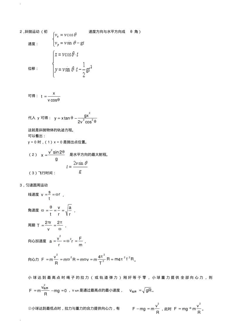 高中物理公式集.pdf_第3页