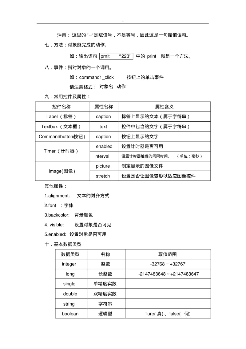 浙江省高中信息技术学考VB知识点汇总.pdf_第2页