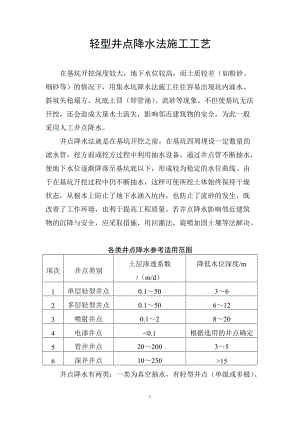 轻型井点降水法施工工艺.doc